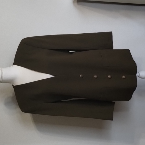 Jones New York Green Long Blazer Jacket Size 12 button front Jones New Y… - Picture 1 of 9